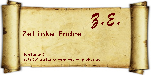 Zelinka Endre névjegykártya